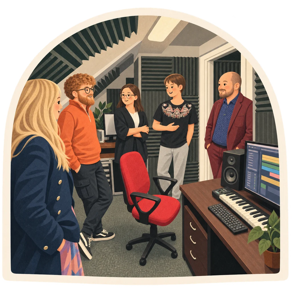 Ilustracja: Spotkanie w studiu