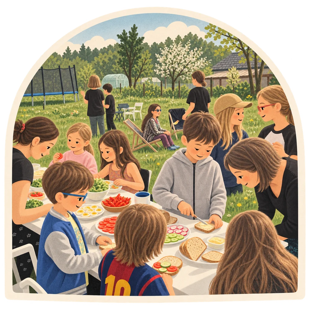 Ilustracja: Wspólne śniadanie